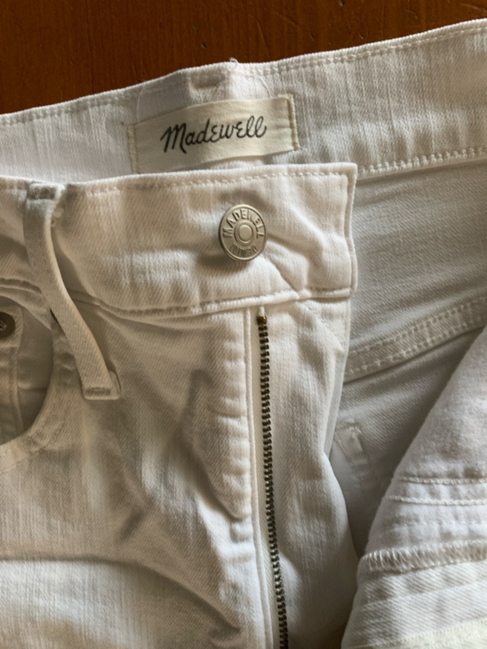 Madewell White Straight-Leg High-Rise Jeans - Picture 8 of 9